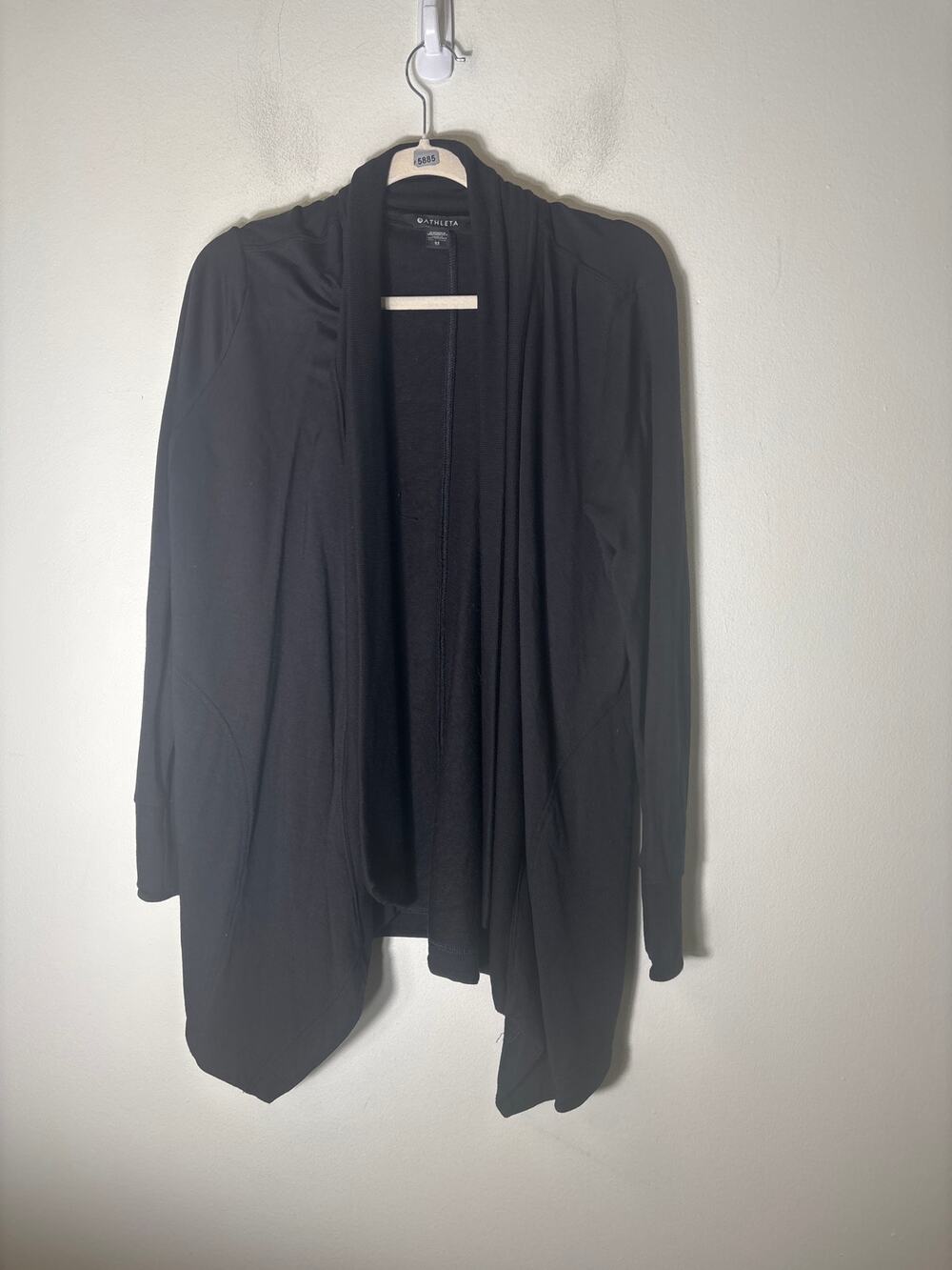 Athleta Black Long Sleeve Open Front Cardigan Sz XS - Picture 1 of 4